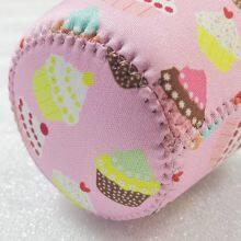 Custom Print Waterproof Iced Cream Pint Glass Neoprene Insulator Ice Cream Holder With Elastic Loop Spoon Holder thumbnail-3