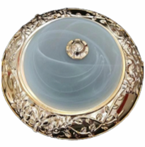 European Style Ceiling Light for Bedroom, Living Room, Study, Copper-colored Lamp, American Style Round Ceiling Light, Modern and Minimalist. thumbnail-4