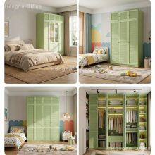 Fluted Steel Wardrobe Cabinet SW-CN769 – Exquisite Metal Handles & Adjustable Feet | Easy Assembly for Rental & Student Housing-Life Long Service thumbnail-2