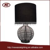 2015 enery saving standard CE CERTIFICATE metal wires painted black color table lamp
