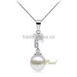 Fancy Letter Pendant With Freshwater Pearl thumbnail-1