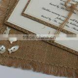 Burlap Handmade Invitation