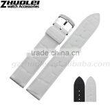 20mm Waterproof Black White Rubber Watch Strap Wholesale 3PCS thumbnail-1