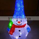 Hot Sales 3D LED Christmas Acrylic Snowman Motif Light
