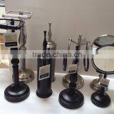 Free Standing Heavy Base ORB Bathroom Accessories 4-pc Set: Toilet Tissue Reserve, Bowl Brush Holder, Towel Holder, Mirror Stand thumbnail-1