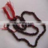 Garnet Rhondelle Plain Gem Beads.