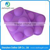 6 Hole Half Sphere Round Ball Shape Jelly Ice Candy Muffin Silicone Cupcake Mold thumbnail-4