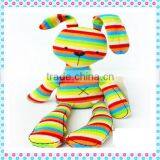 2016new fashion factory wholesale stuffed plush rainbow zombie rabbit toy