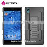 Low Price China Mobile Phone 3 in 1 Super Holster Combo Case for Sony Xperia z5 Android Smartphone Cases thumbnail-1