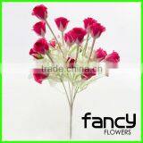 Cheap 7 Heads Artificial Fake Plastic Red Rose Flower thumbnail-1