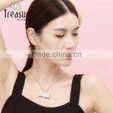Foreign Trade Big-name Fashion Jewelry Temperament Full of Diamond Alloy Necklace Silver Necklace Wholesale European and America thumbnail-5