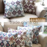 Embroidered sofa cushion cover with invisible zipper geometric decorative cushion cover