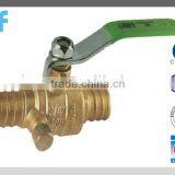 1/2"-- 1" Forged Brass Body Full Port PEX Water Brass Ball Valve With Drain thumbnail-1