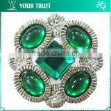 6X6MM Royal Green Acrylic Stone 6X4MMOval Green Shank Rhinestone Button thumbnail-1