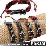 Leather Bracelet Factory Wholesale Hollow Guitar Bracelet Leather Man Quality Choice thumbnail-1