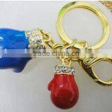 Emergency Keychain Type and Stainless Steel Metal Type Mini Boxing Glove Keychain