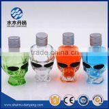 Skull Brain 50ml Liquor Bottle Glass Skull Bottles With Silver Cap Quality Choice