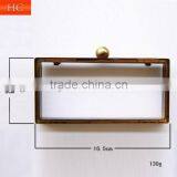 6.5*3inch Antiques Brass Box Purse Frame With Two Plastic Shells thumbnail-2