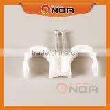 Electrical Plastic Round Circel Cable Clip Clips With Steel Nail Hook 10mm thumbnail-3