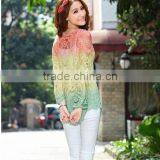 New 2015 Spring Fashion Long Sleeve Tops Women Hollow Out Lace Cotton Blouse Shirt Plus Size Blouse thumbnail-2