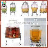 Large Size Different Types Beverage Dispenser Glass Jug With Pouring Spigot thumbnail-1