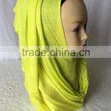 Fashion Beauty Women Muslim Jersey Cotton Solid Color Scarf Plain Hijabs thumbnail-4