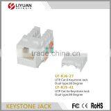 LY-KJ5-41 UTP Cat.5e/cat.6 Dual Type,90 Degree Keystone Jack