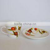 200ml New Bone China Ceramic Coffe Mug With Saucer thumbnail-5