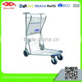 Four wheel high quality stainless steel airport trolley without brake