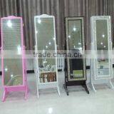 Home Decoration Wooden Modern Jewelry Cabinet Mirror thumbnail-1