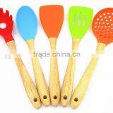 FDA Certificate Silicone Kitchen Utensils With Wooden Handle