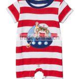 New Summer Style Baby Boys Clothes Casual Short-sleeved Navy Pirate Romper Jumpsuits Newborn Baby Clothing thumbnail-4