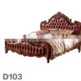 Classic Bedroom Furniture of Wood Carving Solid Wood Queen Bedroom Set thumbnail-2
