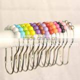 Colorful Shower Curtain Hooks Rings,Polished Chrome Metal Bathroom Shower Curtain Hooks, Curtain Hooks, Curtain Rings thumbnail-4