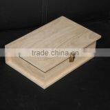 2017 Wonderful Quality Special Oval Book Shape Decorative Customized Unfinished Wooden Box With Lock thumbnail-6