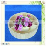 Натуральный деревянный круглый поднос из необработной тульпы с несколькими отделениями thumbnail-3