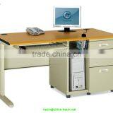Steel Wood Executive Office Workstation L-shape Office Desk Tables thumbnail-3