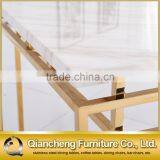 Simple Design 201 Golden Stainless Steel Rectangle Coffee Table thumbnail-2