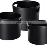 Offlce Open Top Garbage Bin Set Black thumbnail-1