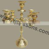Golden Finish Aluminum Candelabra thumbnail-1