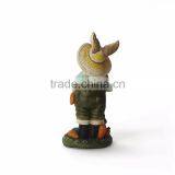 Garden Bunny Farmer Rabbit Resin Statue With Carrot thumbnail-4