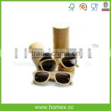 Wholesale Polarized Genuine Bamboo Sunglasses with Bamboo Case/Homex_FSC/BSCI Factory