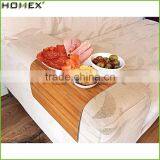 Bamboo Tray Table, Sofa Armrest Tray, Coffee Tray Homex_BSCI Factory thumbnail-1