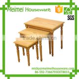 3pcs Antique Wooden Grain Tables/nesting Tables/coffe Tables thumbnail-1