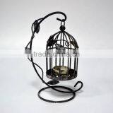 Hanging Cage Candle Holder With Leaves thumbnail-1