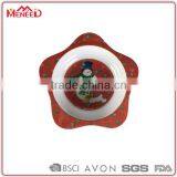 Holiday Products Snowman Printing Children Melamine Flower Shaped Kids Food Bowl thumbnail-1