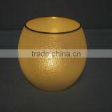 Craft Tealight Sand Blast Golden Edge Glass Cup Candle Holder thumbnail-1