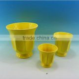 3pcs Yellow color Ceramic garden planter pot