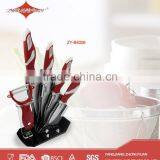 5pcs of Ceramic Kitchen Knife Set With Stand and Peeler thumbnail-1