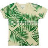 100% Organic Cotton Wholesale Short Sleeve Plain With Printed t Shirt for Babies and New Style Single Jersey Baby T-shirts thumbnail-1